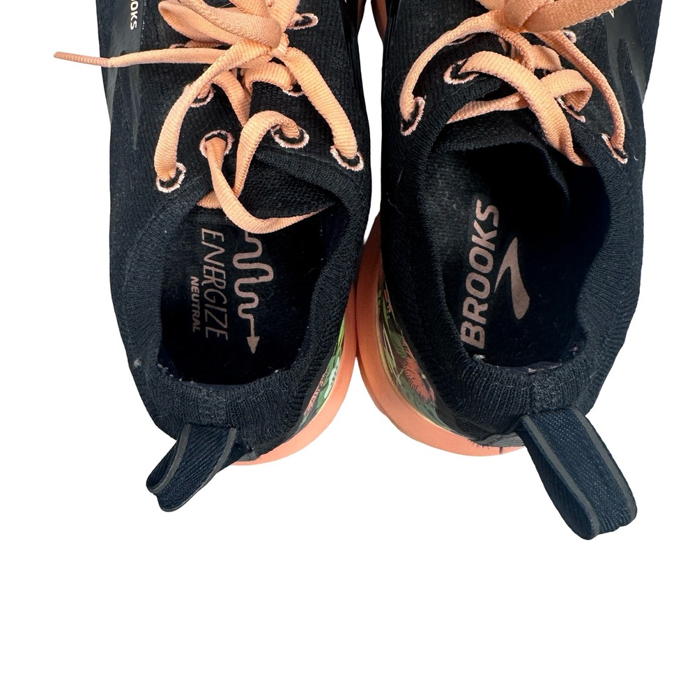 Brooks Levitate 3 Limited Edition Womens Running Shoes 8 Black Orange Floral - Picture 6 of 8